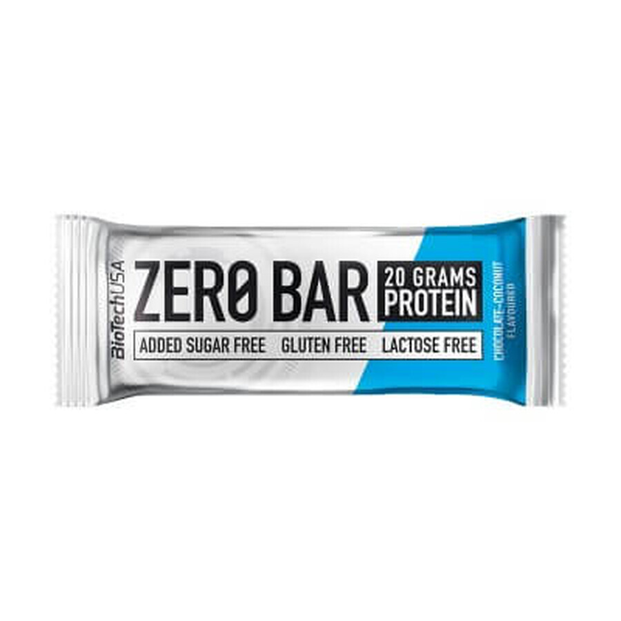 Protein Bar Chocolate and Coconut Zero Bar, 50 g, BioTechUSA