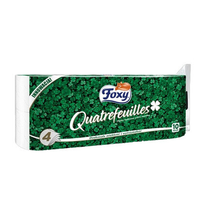 Foxy vierlaags toiletpapier Quatrefeuilles, 10 rollen