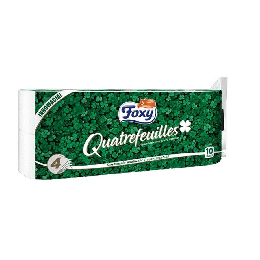 Foxy vierlaags toiletpapier Quatrefeuilles, 10 rollen