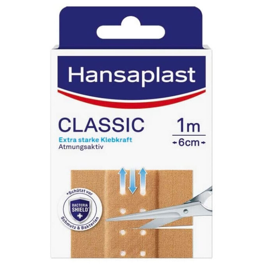 Hansaplast, Classic, tiritas 1m x 6cm, 1 ud.