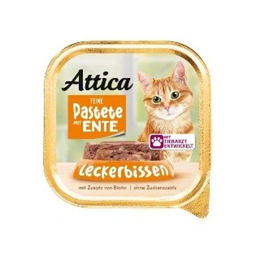 Attica, Pateu de rață pentru pisici, 100g