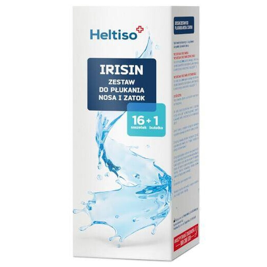 Heltiso Irisin Kit Nasal y Sinusitis, 1 frasco + 16 sobres - ¡A largo plazo!