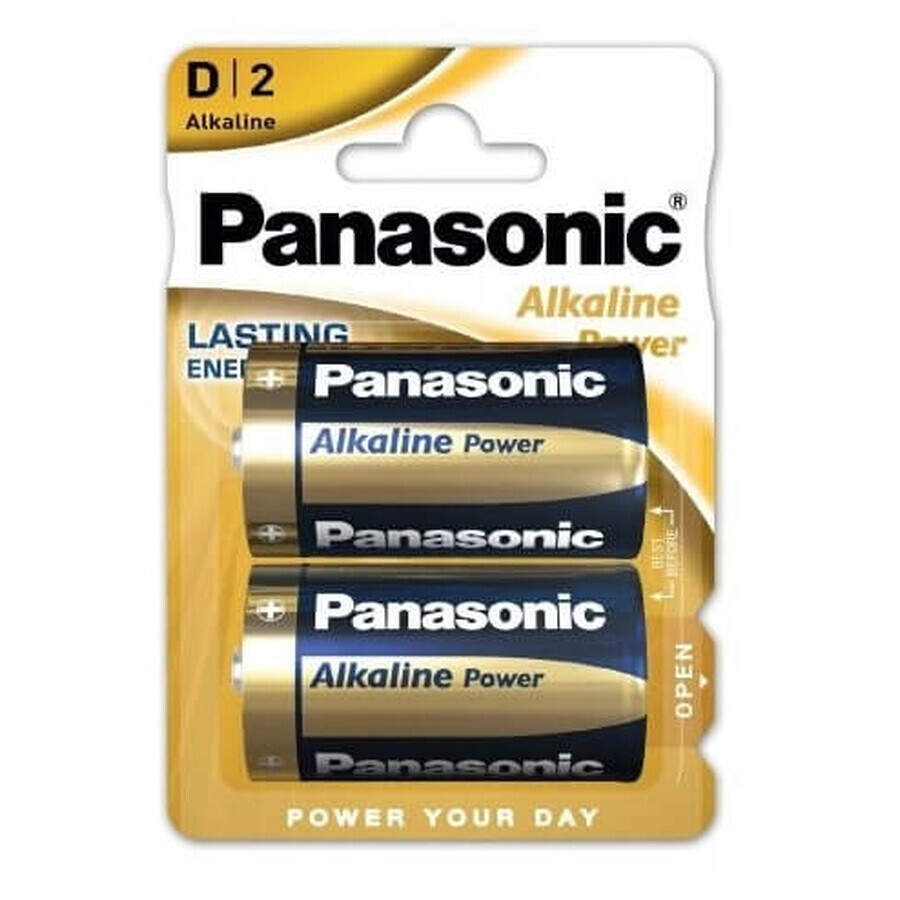 Panasonic D2 alkaline batterij, 2 stuks