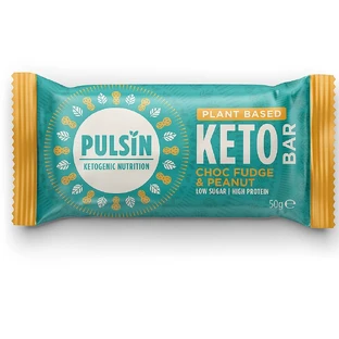Keto Protein Bar with Chocolate & Peanut Fudge, Pulsin