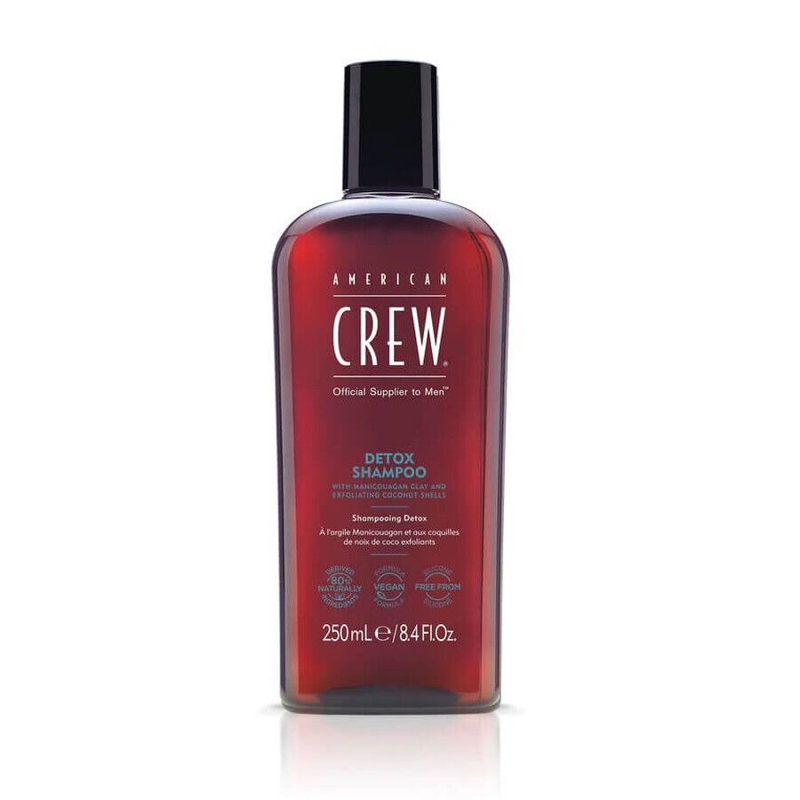 American Crew Detox Shampoo met kokosnootschil, 250 ml