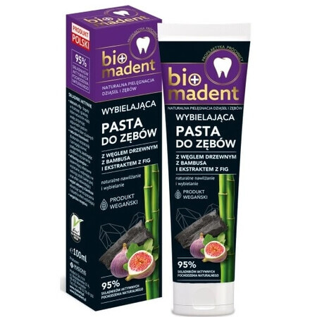 Bio Madent whitening tandpasta met bamboehoutmeel en vijgenextract, 100 ml