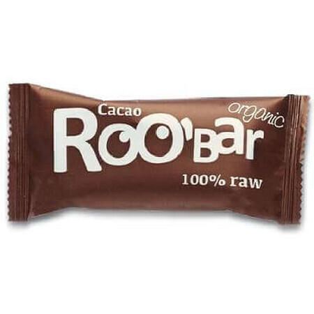 Roobar organic raw bar with cocoa, 50 g, Dragon Superfoods