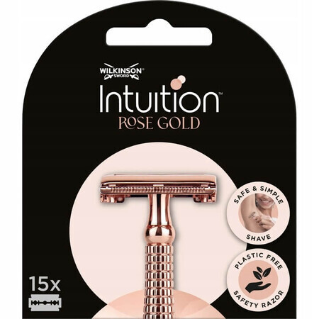 Wilkinson Intuition Rose Gold klassieke scheermesjes voor vrouwen, 15 stuks