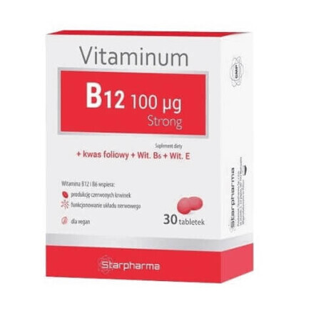 Vitamine B12 100mcg Sterk, 30 tabletten