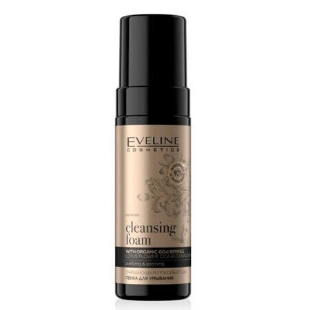 Eveline Espuma Limpiadora y Calmante con oro bio, 150 ml