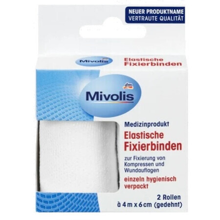 Mivolis, Elastiek, 6 cm x 4 m 2 rollen, 8 m