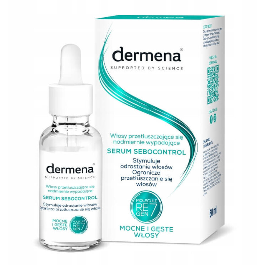 Dermena Supported By Science Sebocontrol Serum for oily hair, excessive hair loss, 50 ml