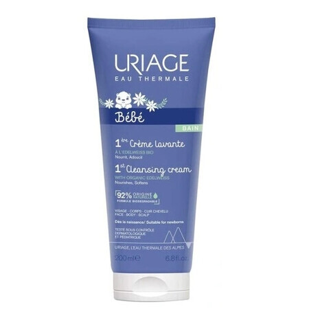 Uriage Bebe 1st Cleansing Cream Pienicy si baby bath cream, 200ml