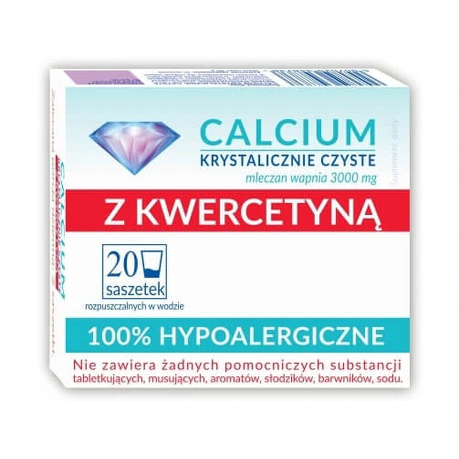 Calcium Kristalhelder met Quercetine, 20 sachets