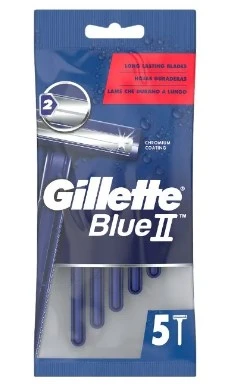 Gillette, Blue II, Wegwerpscheermesjes, 5 stuks