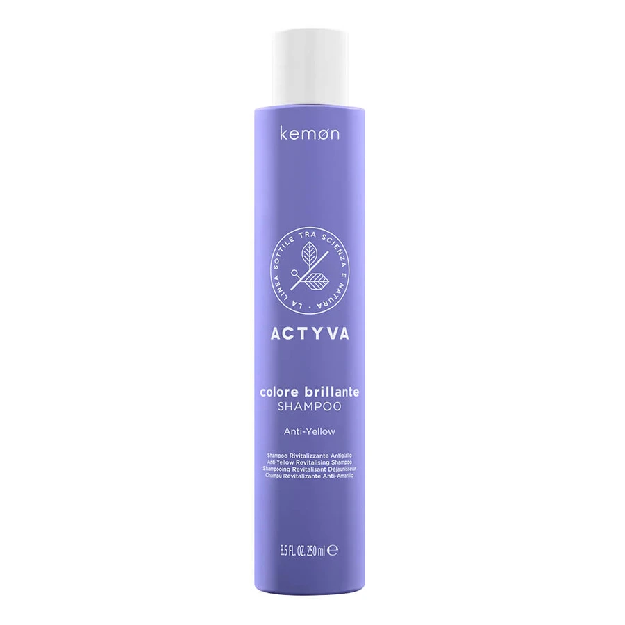 Shampoo voor het neutraliseren van gele tinten Colore Brillante, 250 ml, Kemon