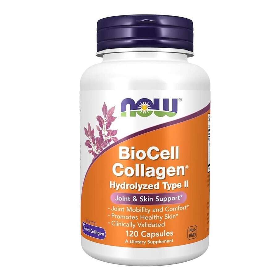 Gehydrolyseerd collageen type 2 BioCell Collagen, 120 capsules, Now Foods