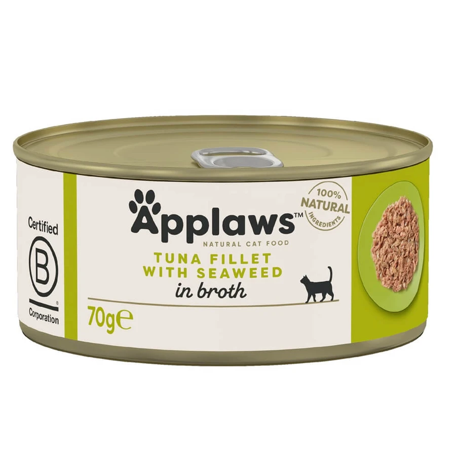 Nat kattenvoer met tonijnfilet en zeewier, 70 g, Applaws