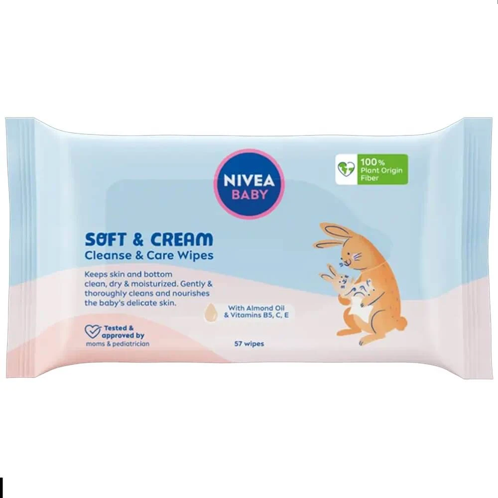 Soft&Cream babydoekjes, 57 stuks, Nivea Baby