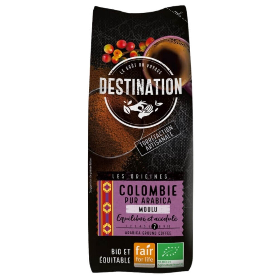 Columbia eco ground Arabica coffee, 250 g, Destination