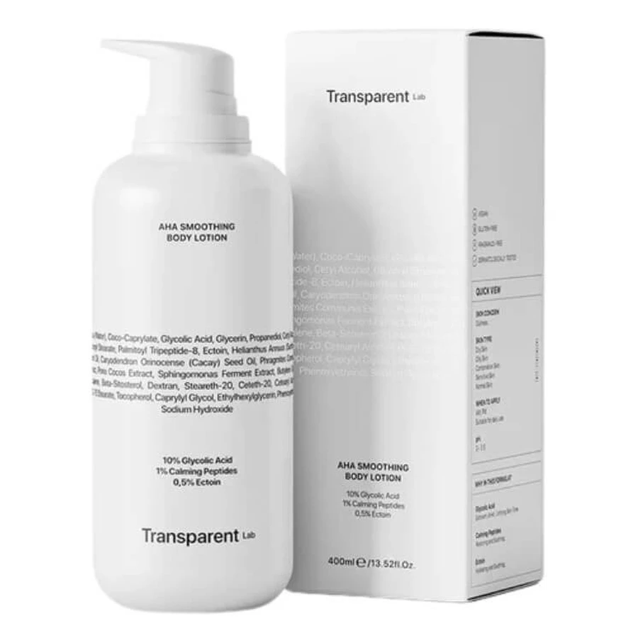 Bodylotion met AHA voor een gladde huid, 400 ml, Transparant Lab