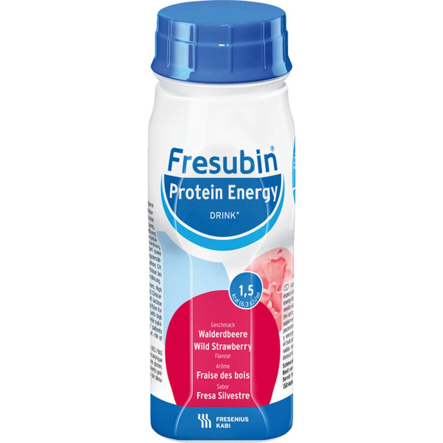 Fresubin Eiwit Energiedrank met aardbeiensmaak, 4x200 ml, Fresenius Kabi