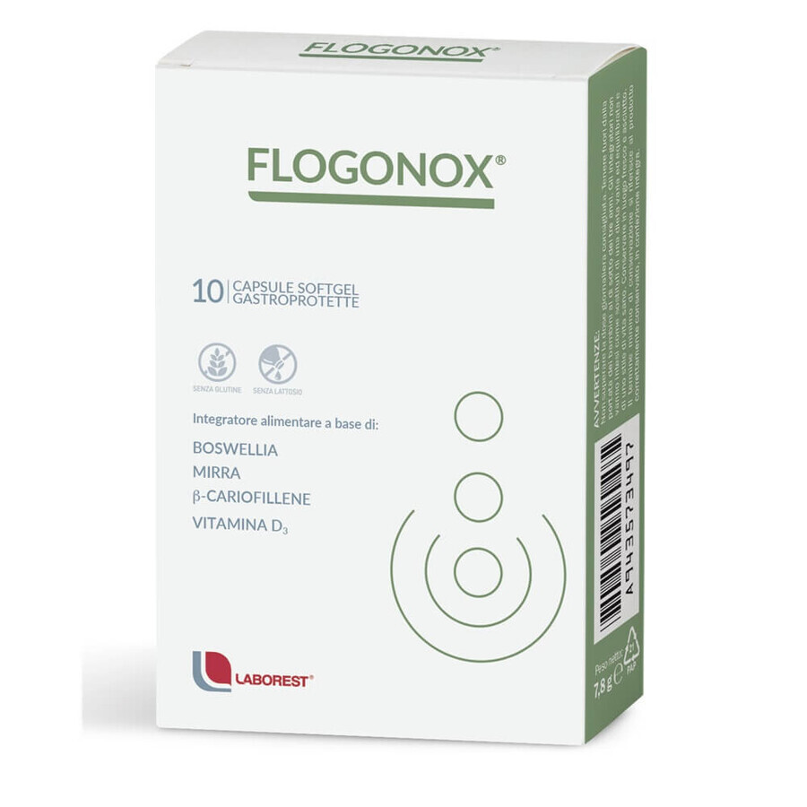 Supliment alimentar Flogonox, 10 capsule moi gastrorezistente, Laborest Italia