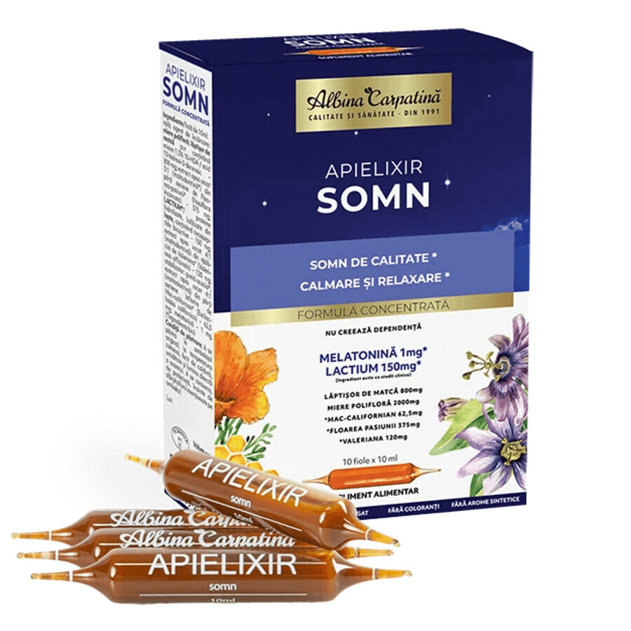 Apielixir somn, 10 fiole, Albina Carpatina