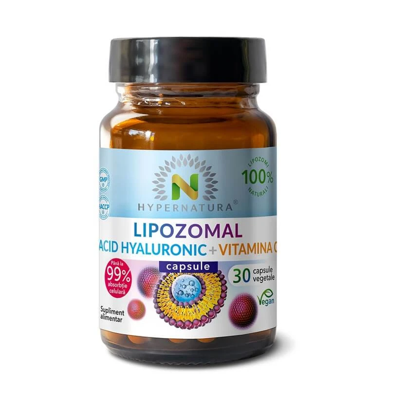 Lipozomaal hyaluronzuur + vitamine C, 30 plantaardige capsules, Hypernatura
