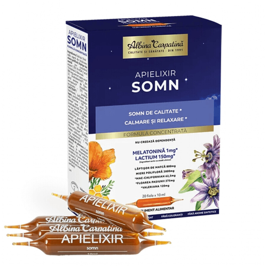 Apielixir somn, 20 ampullen, Albina Carpatina