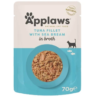 Cibo umido per gatti con filetto di tonno e orata, 70 g, Applaws