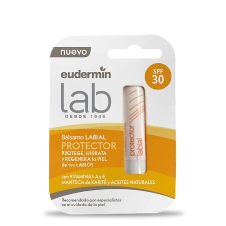 Lip balm with vitamin A, E and shea butter, SPF30, 4.8g, Eudermin