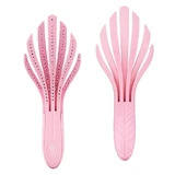 Go Green Roze Krulhaarborstel, 1 stuk, Natte borstel