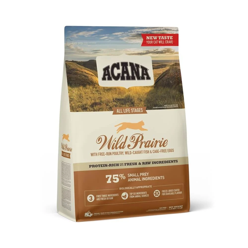 Droog kattenvoer voor katten Wild Prairie, 1.8 Kg, Acana