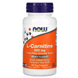 L-Carnitine Carnipure, 500 mg, 60 plantaardige capsules, Now Foods