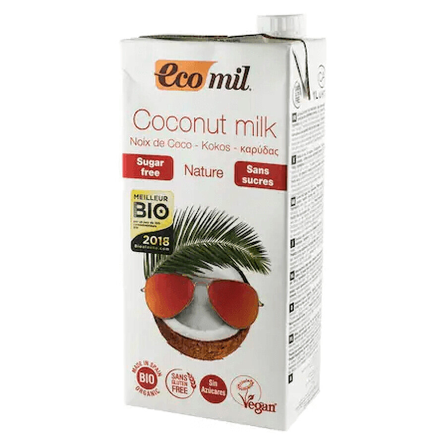 Biologische ongezoete kokosgroentedrank, 1 L, Ecomil