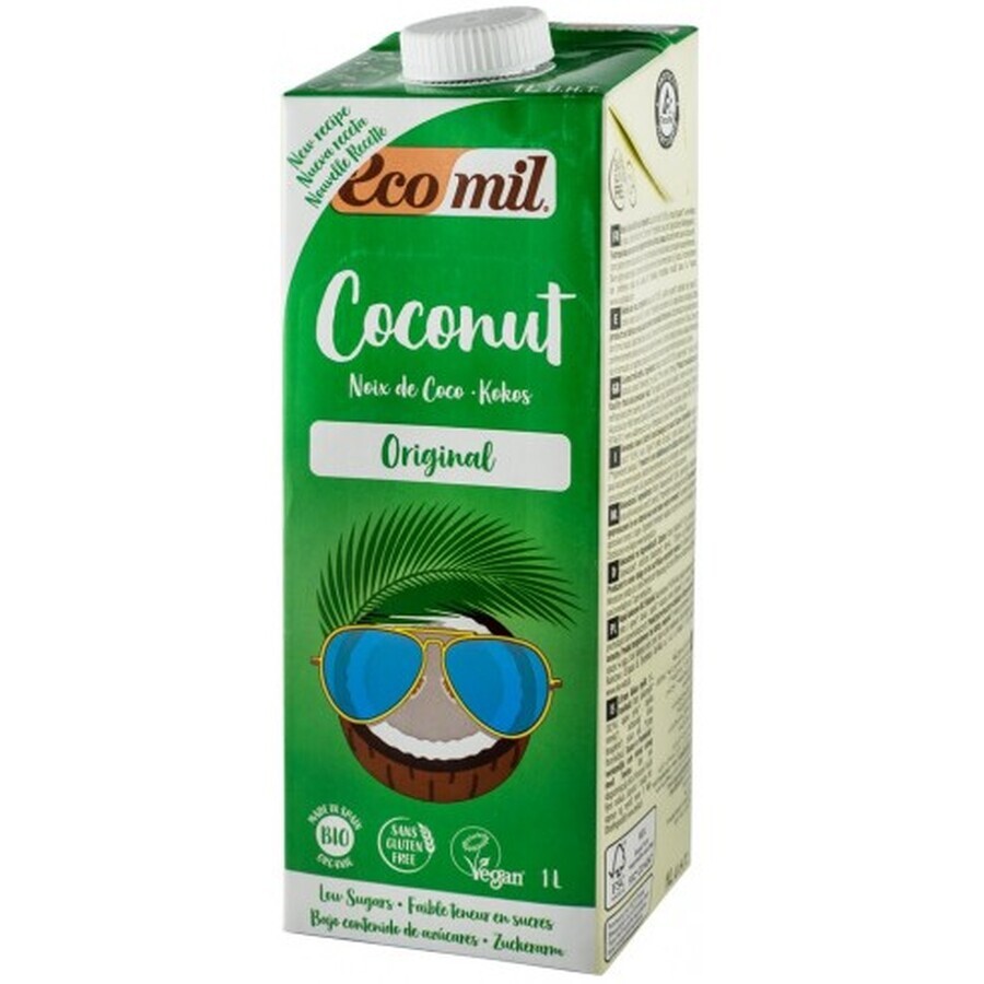 Organic organic coconut vegetable drink sweetened with agave, 1 L, Ecomil