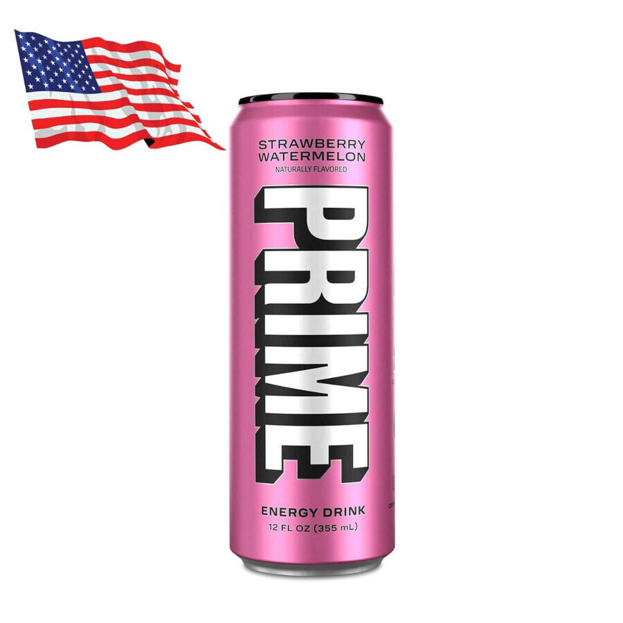 Prime By Logan Paul X Ksi Ksi Energy Drink Usa, boisson énergétique et réhydratante à la fraise et à la pastèque, 355 ml