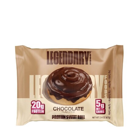 Legendary Foods Protein Sweet Roll, Chocolate Flavored Protein Roll, 67 G