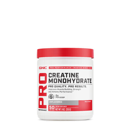 Gnc Pro Performance Creatine Monohydraat, Creatine Monohydraat zonder smaak, 255 G