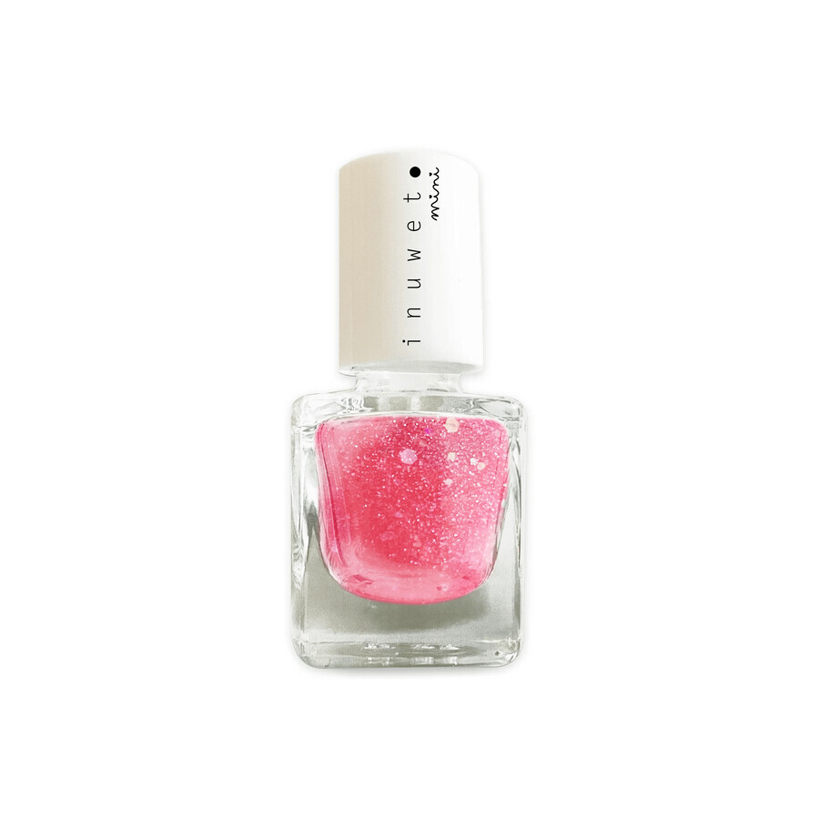 Inuwet Inuwet mini water-based children's nail polish with strawberry scent, Fushia, 5 ml