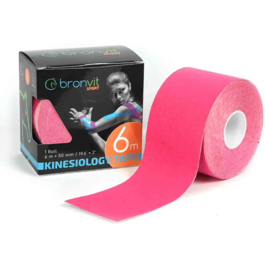 BronVit Sport Kinesiotape klassiek roze 5cmx6m