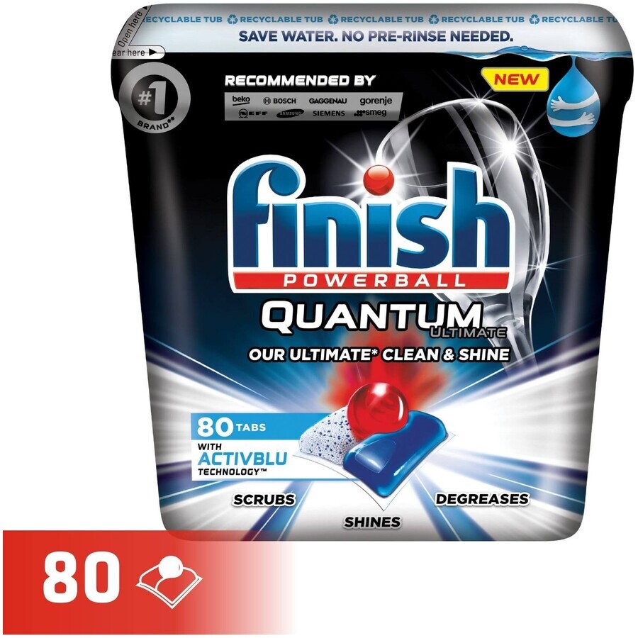 Finish Quantum Ultimate Geschirrspüler Kapseln 80 Stück