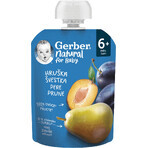 Gerber Sac naturel poire et prune 6m+ 90 g