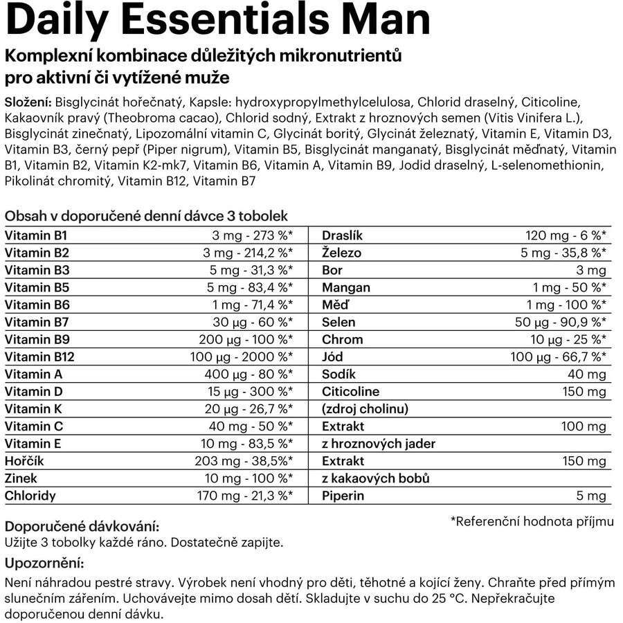 Flow Dagelijkse Essentials Man 90 capsules