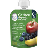 Gerber Bio Apfel, Banane, Heidelbeere und Brombeere Beutel 100% Bio 6m+ 16 x 90 g