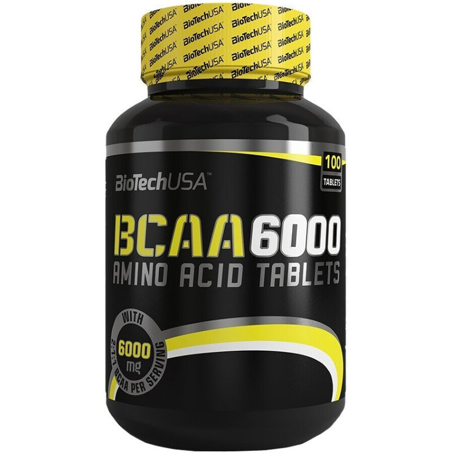 BCAA 6000 mg, 100 comprimidos, Biotech USA