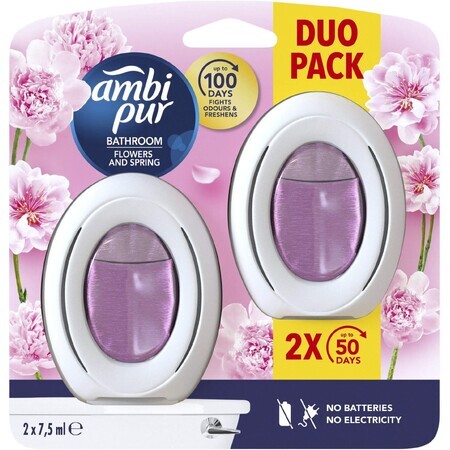 AmbiPur Air Freshener Bath Freshener Flowers and Spring 2 pcs