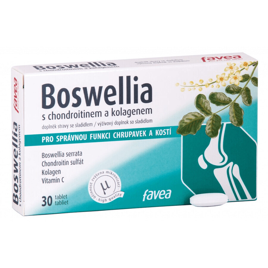 Favea Boswellia cu condroitină și colagen 30 comprimate