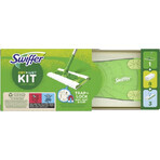 Swiffer Starter Set mit 1 Griff, 8 Trockentüchern und 3 Reinigungstüchern